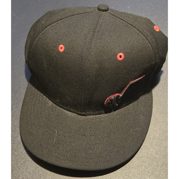 New Era 59FIFTY Utah Jazz NBA Fitted Hat 7 1/8 Black/Red – VG Condition - Picture 1 of 4